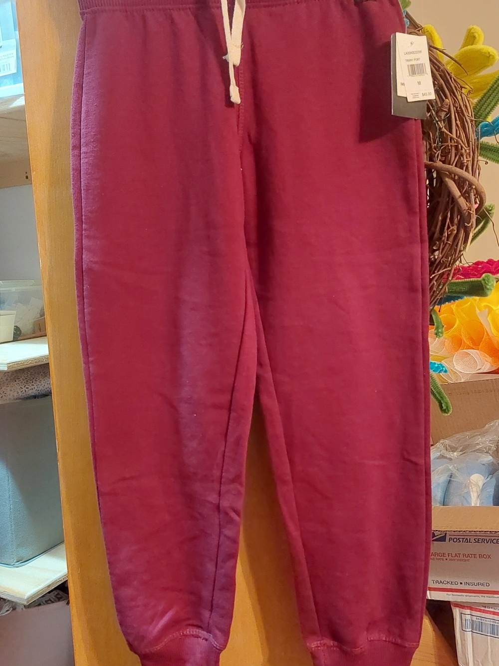 Lee Kids Burgundy Jogger Sweatpants with Drawstring
